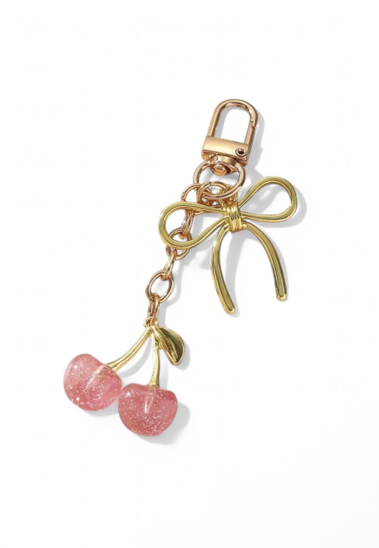 Pink Cherry Blossom Bowknot Keychain