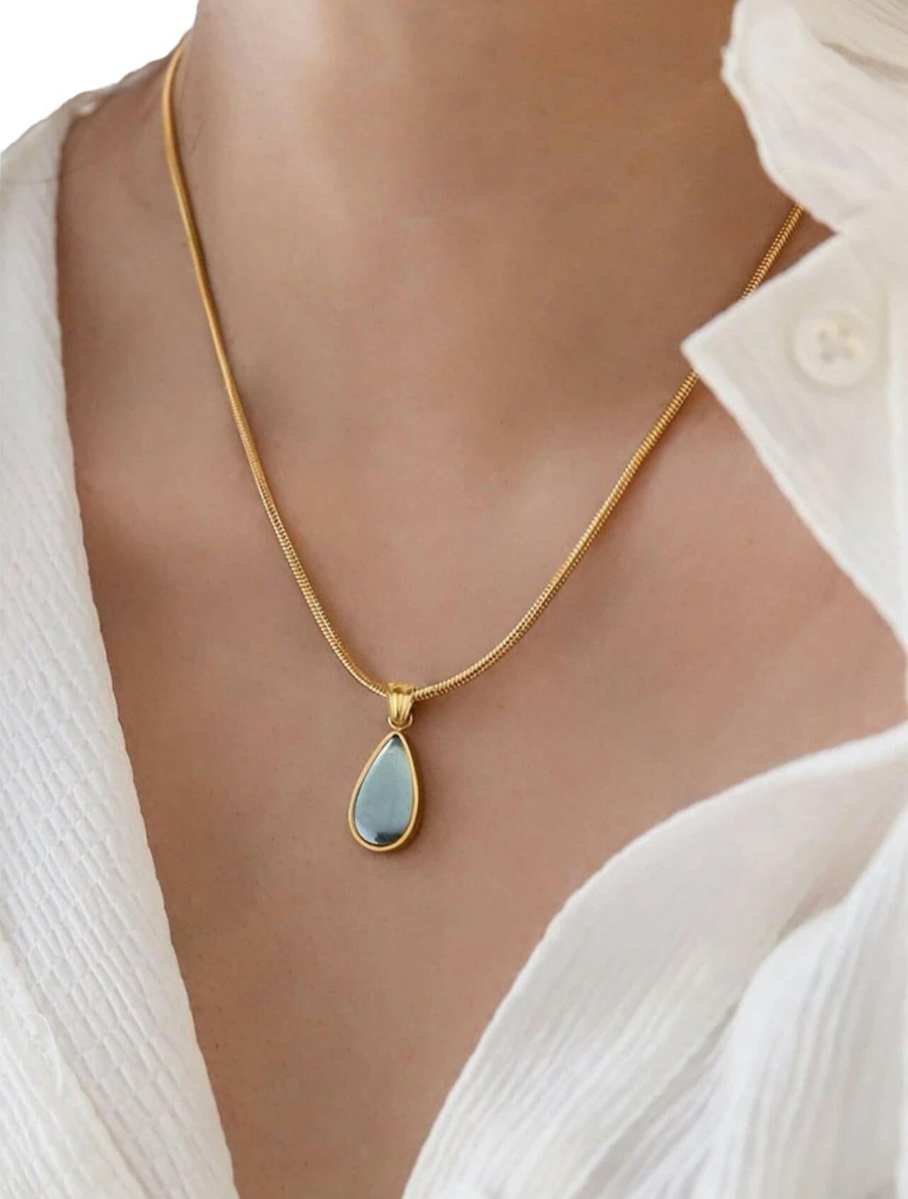 Water-drop Pendant Necklace