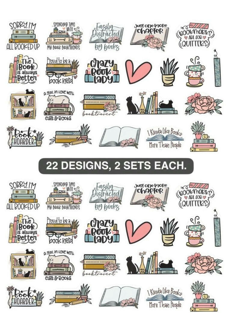 2 Sets Of 22 Designs Cartoon Stationery Assorted Stickers