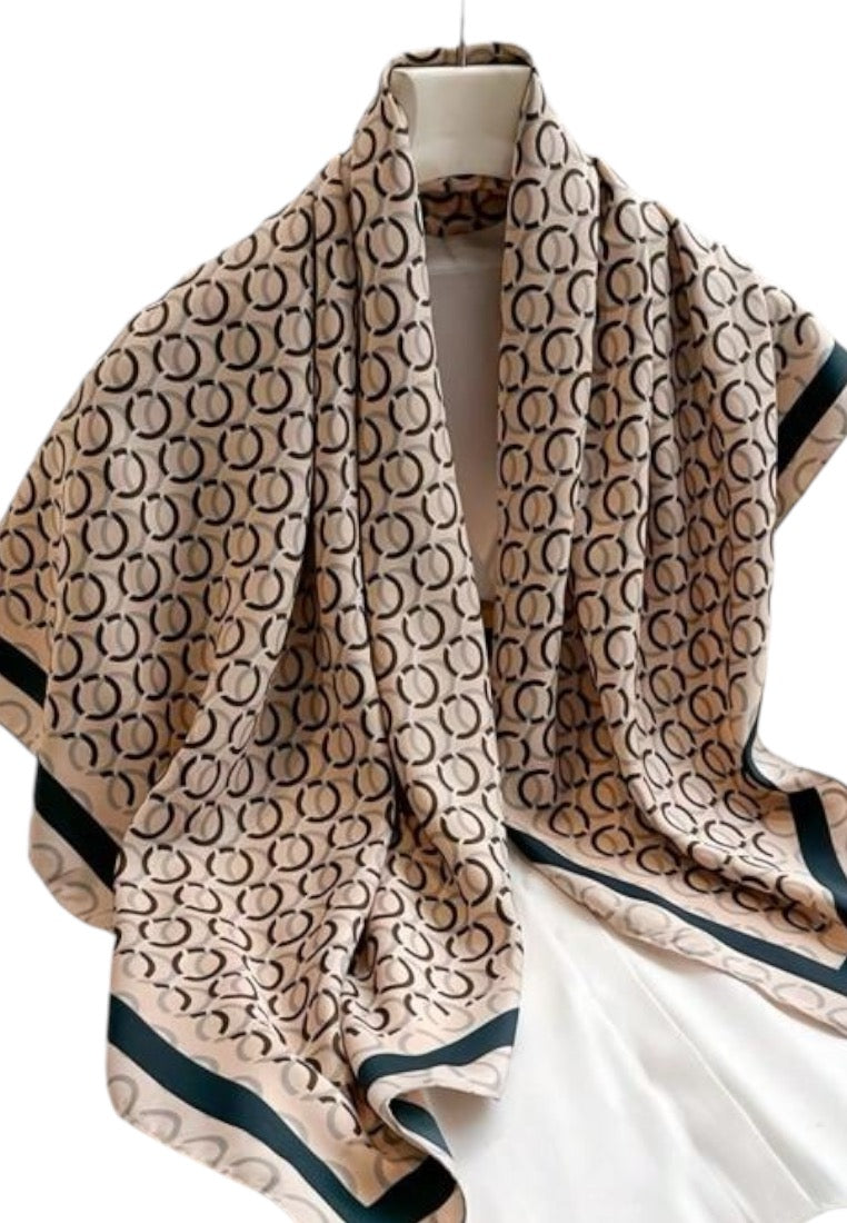 Circle Pattern Bandana Scarf