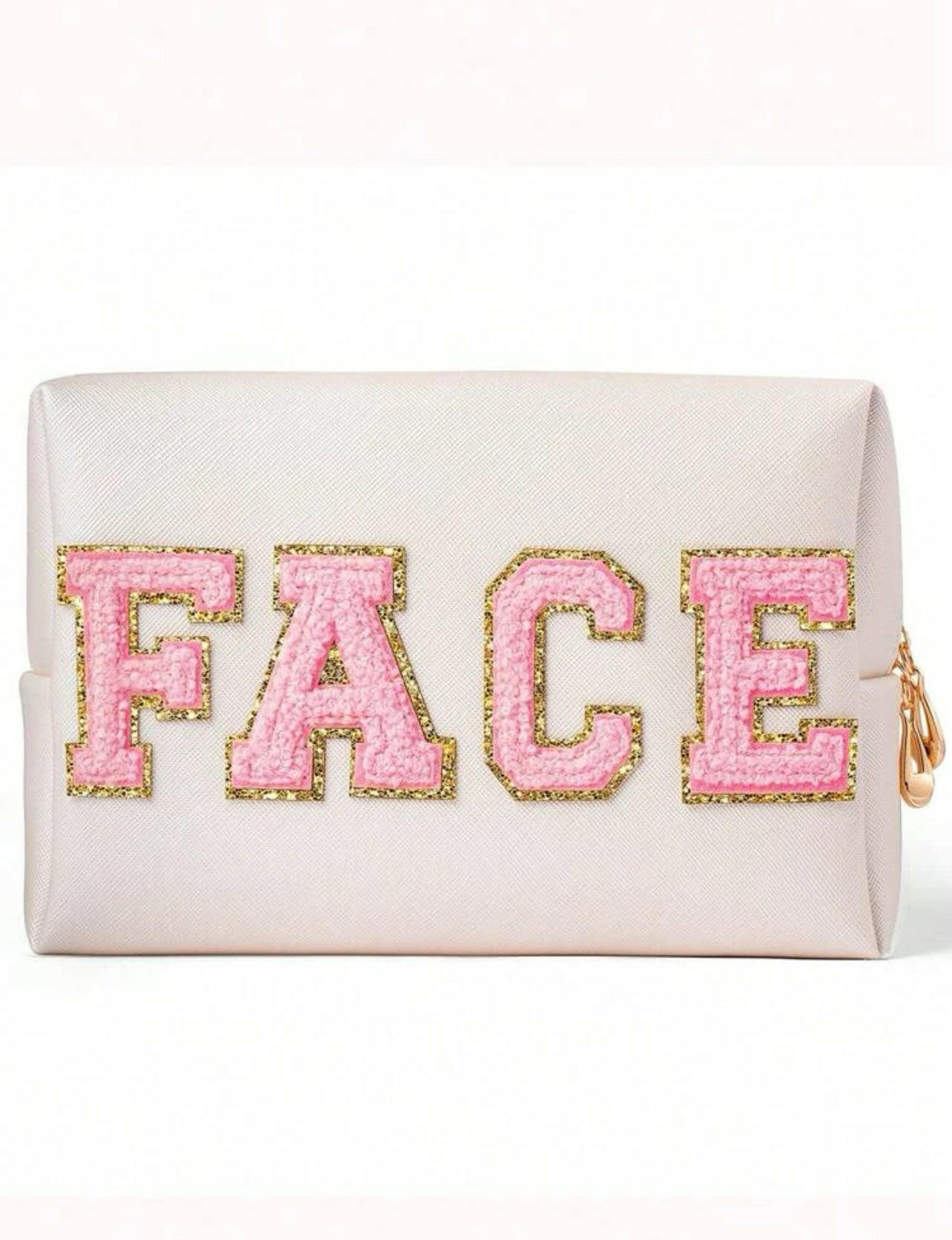 Face Letter Printed Cosmetic Bag