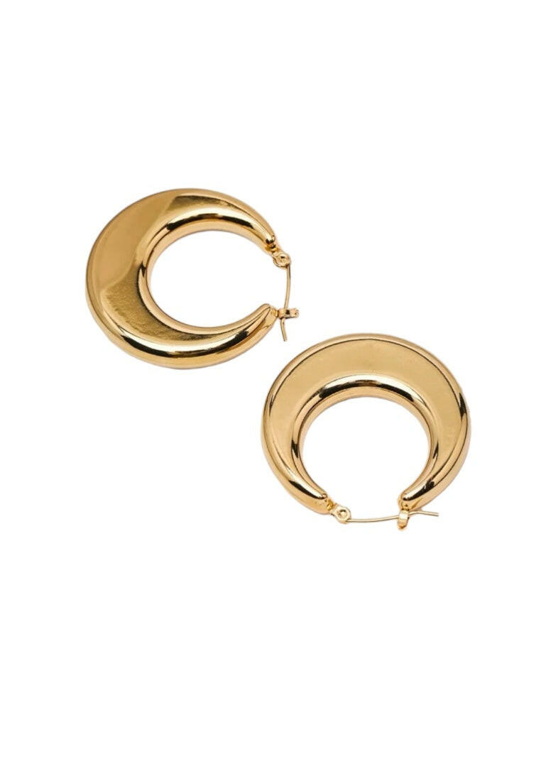 18K Gold Plating Crescent Moon Earrings