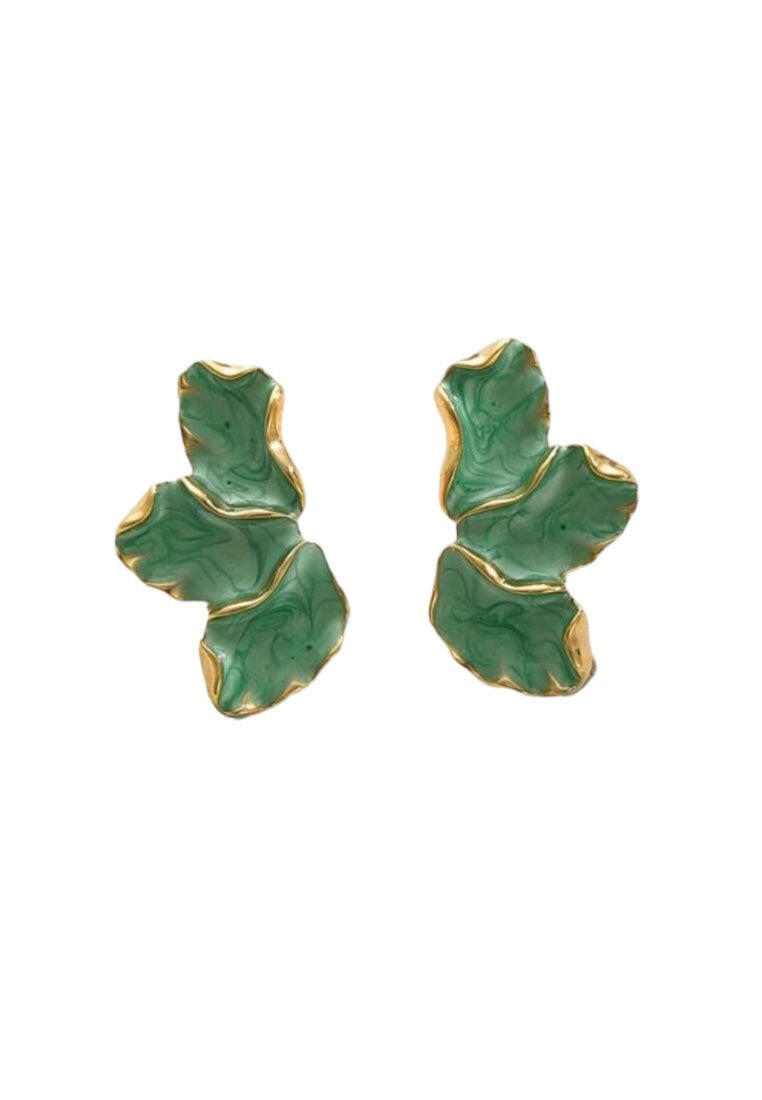 Tree Leaf Shaped Stud Earrings
