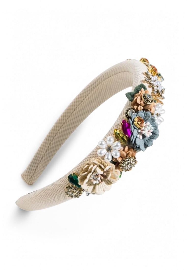 Rhinestone & Flower Decor Headband