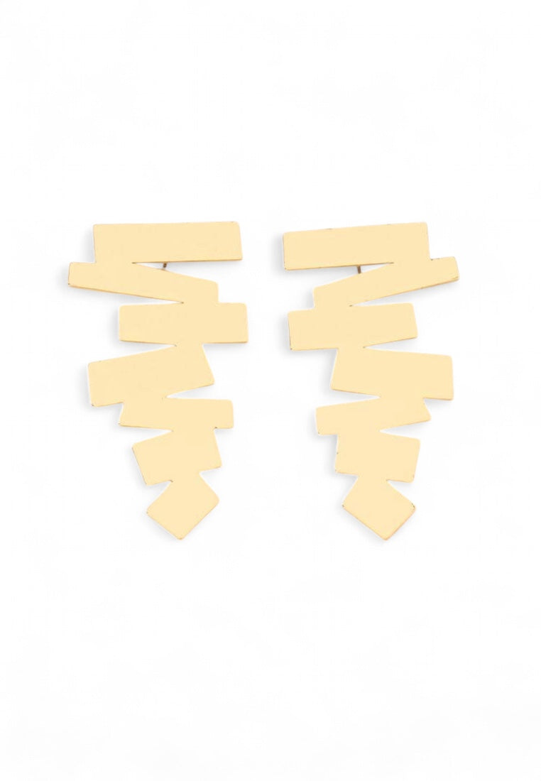 Asymmetrical Geometric Shaped Retro Exaggerated Earrings