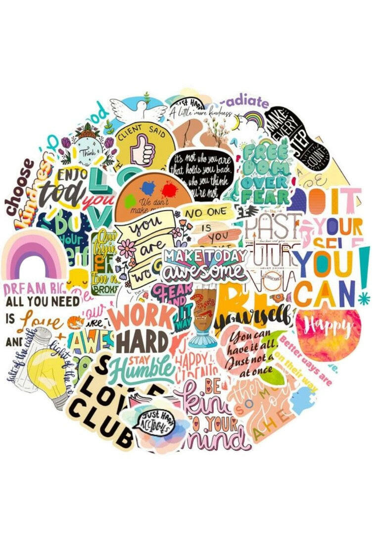50pcs Inspirational Message Stickers