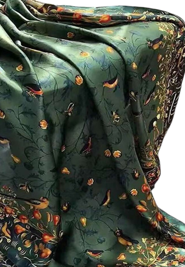 Classic Animal & Flower Art Print Scarf