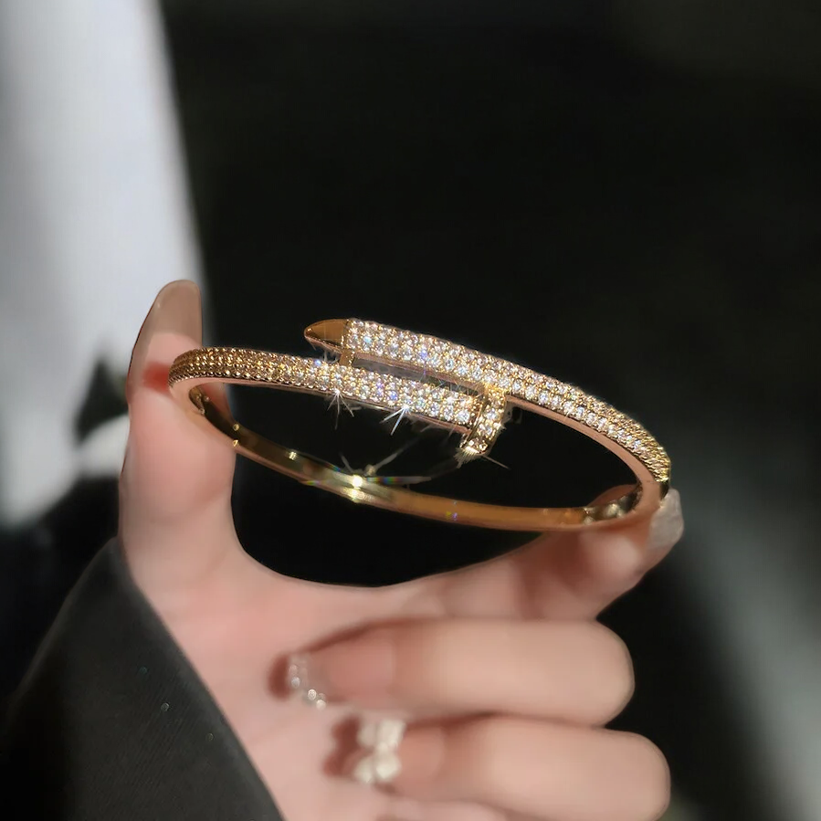 Cubic Zirconia Decor Bangle
