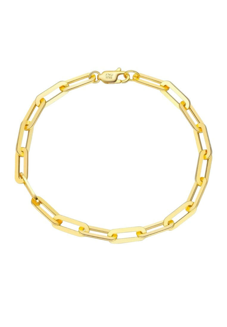 925 Sterling Silver Paperclip Chain Bracelet