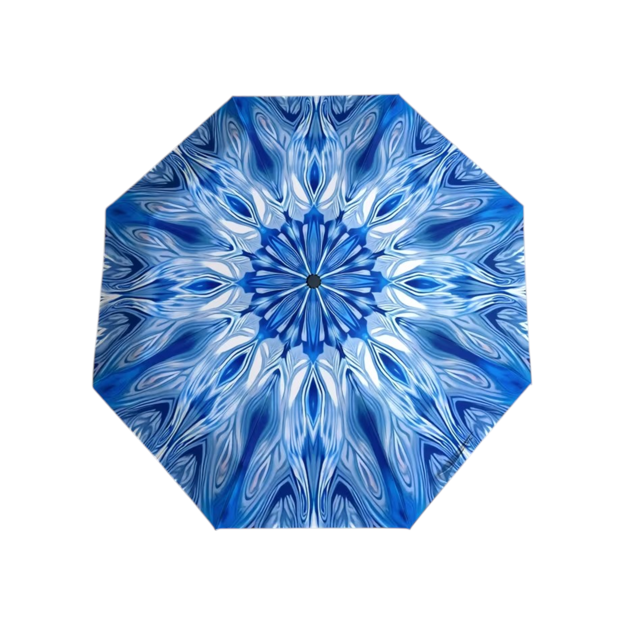 Gradient Blue Patterned Umbrella