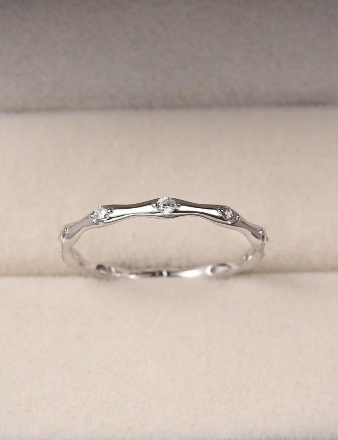 S925 Sterling Silver Zirconia Ring