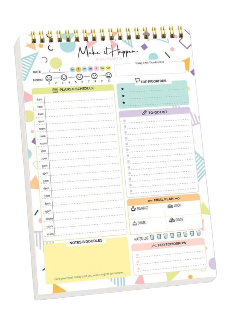 Colorful Daily Planner Pad