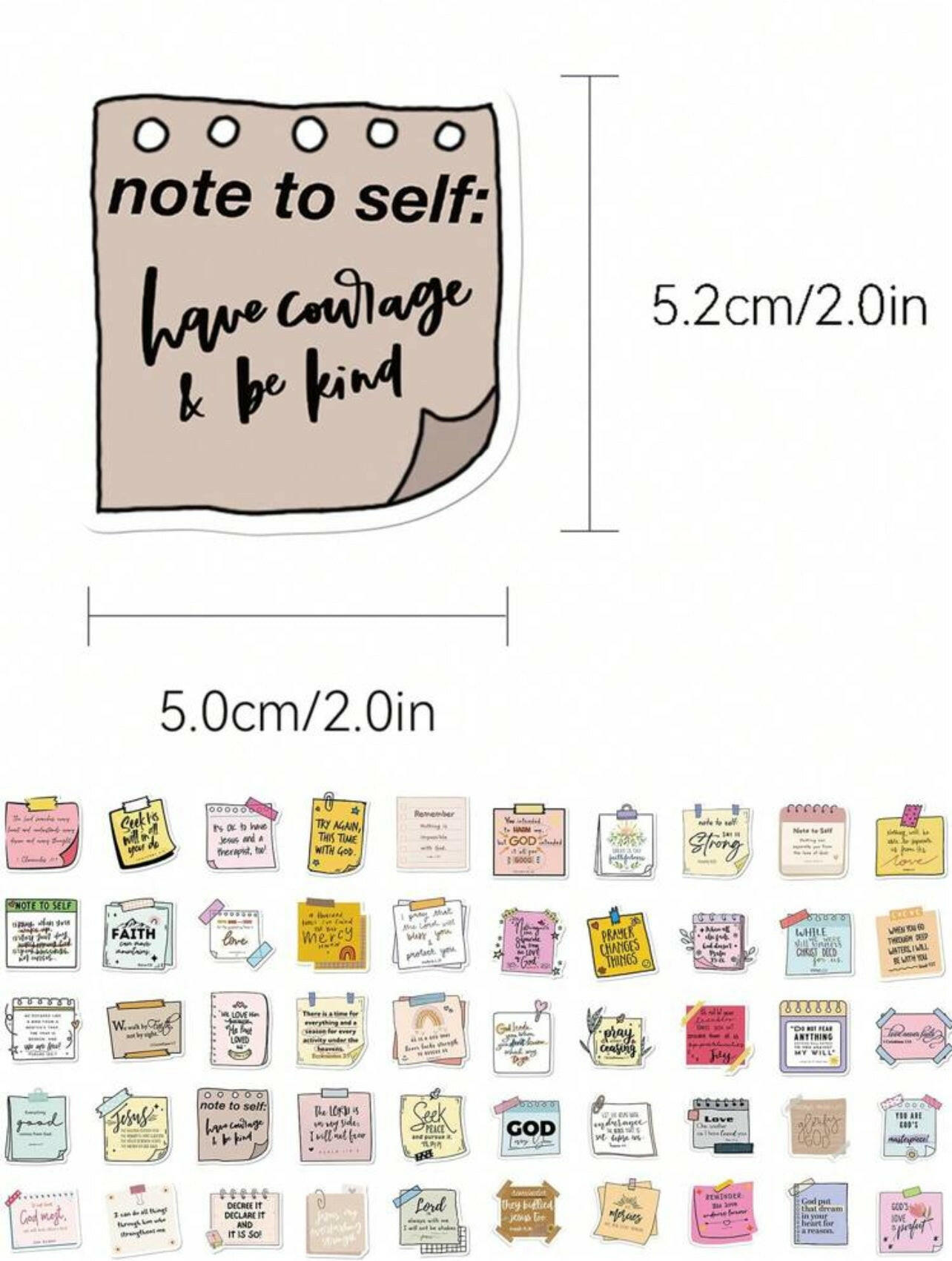 50pcs Bible Themed Sticker