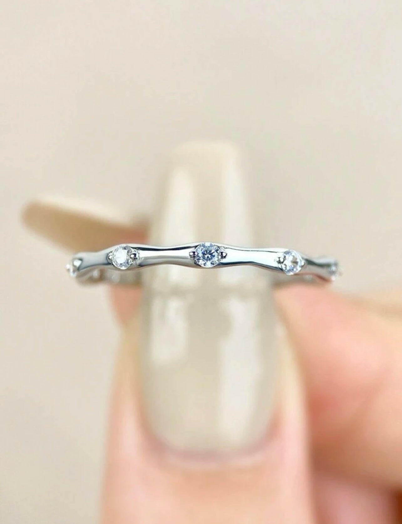 S925 Sterling Silver Zirconia Ring