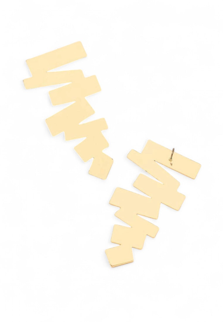 Asymmetrical Geometric Shaped Retro Exaggerated Earrings