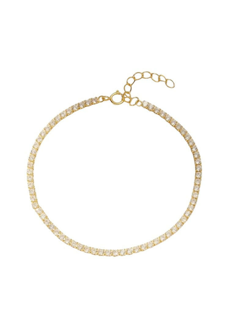 925 Sterling Silver Cubic Zirconia Classic Bracelet