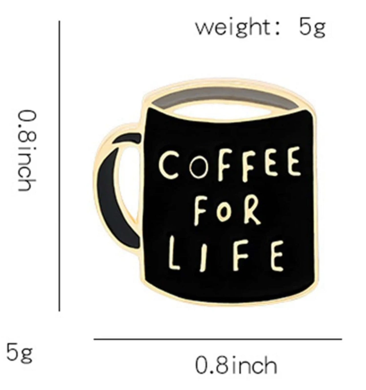 Coffee Cup Decor Brooch