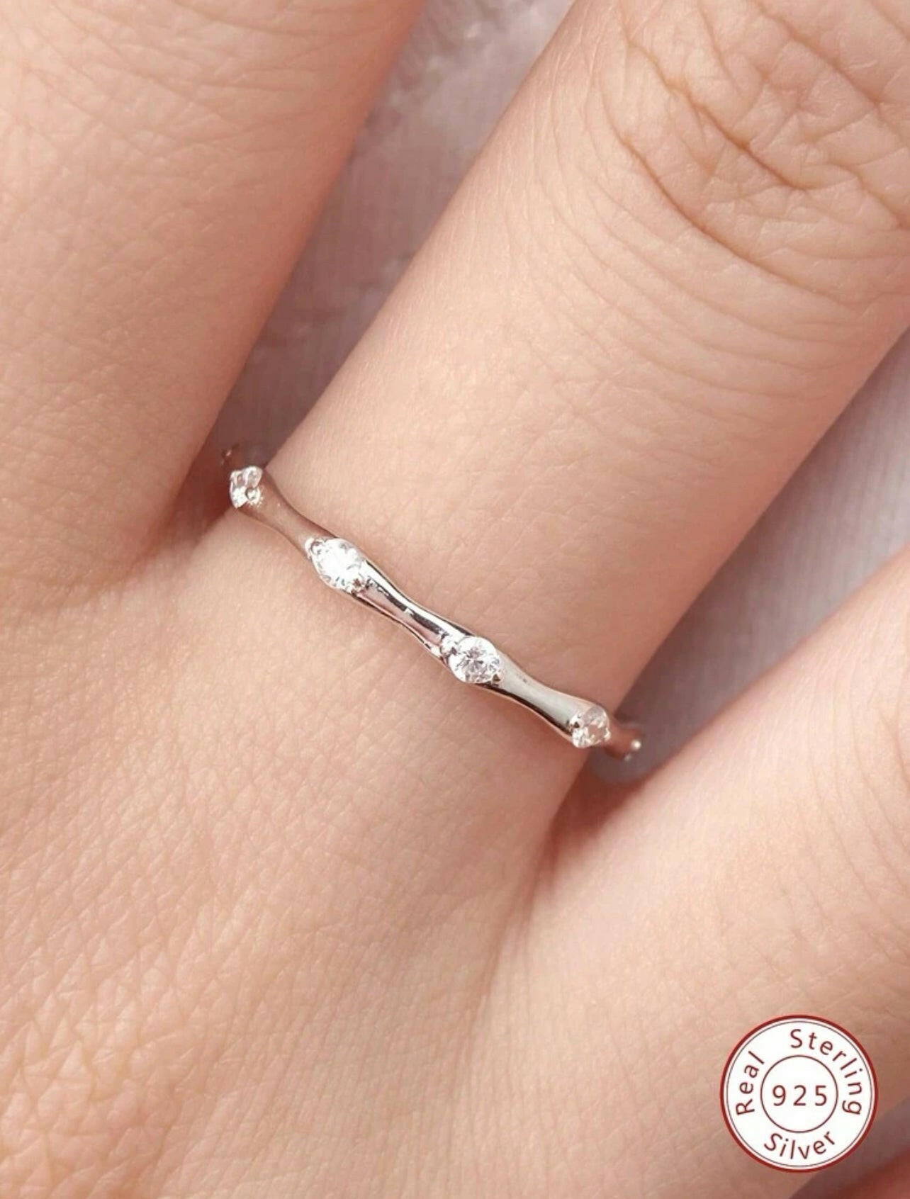 S925 Sterling Silver Zirconia Ring