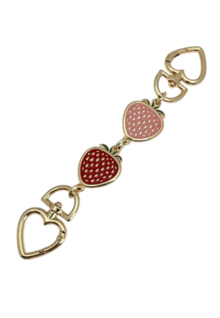 Strawberry Chain Heart Shape Fastener Extension Chain Bag