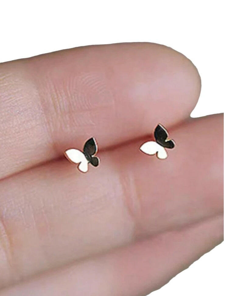 S925 Silver Small Butterfly Ear Studs