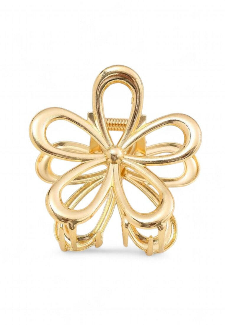 Flower Design Metal Hair Claw