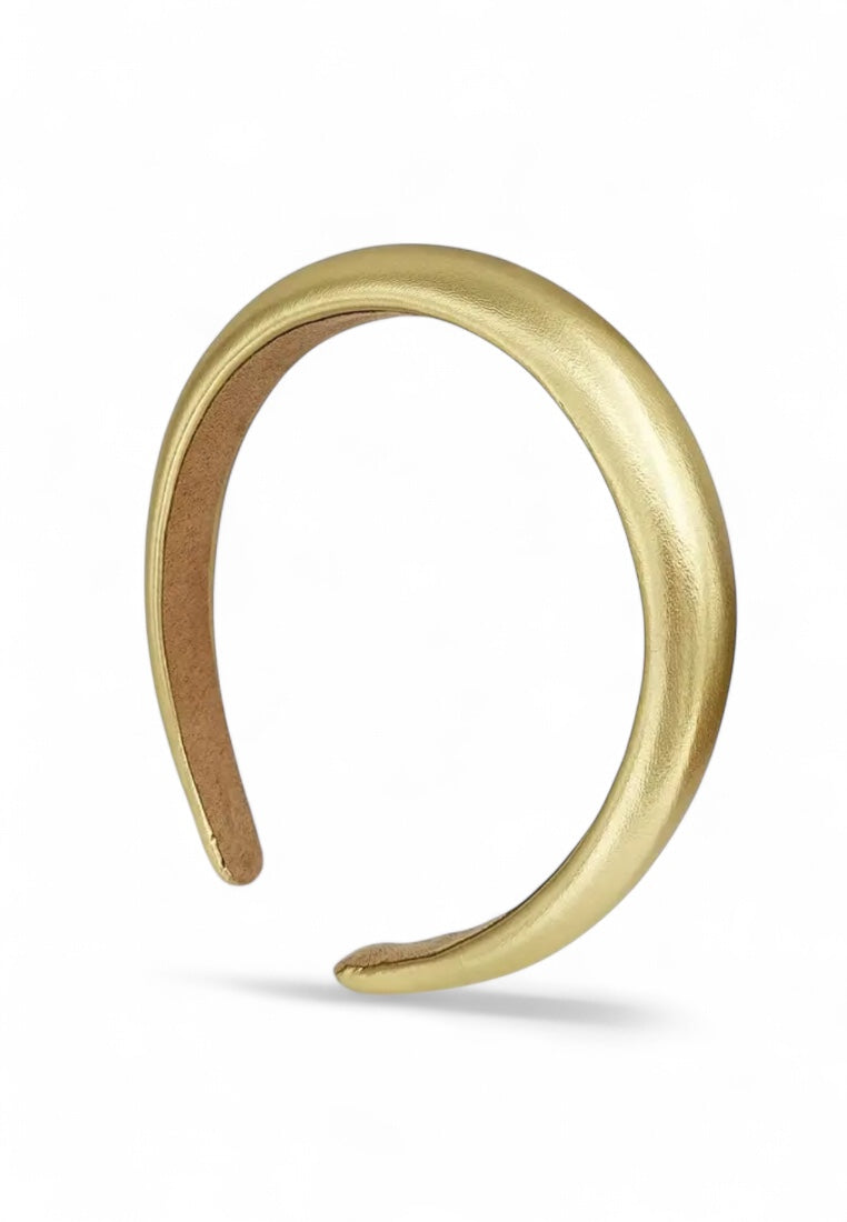 Gold Vintage Minimalist Solid Color Fabric Headband