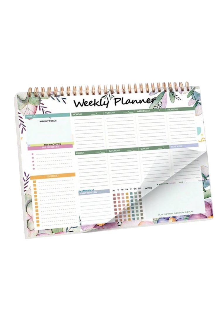 Green Weekly Planner Pad Landscape