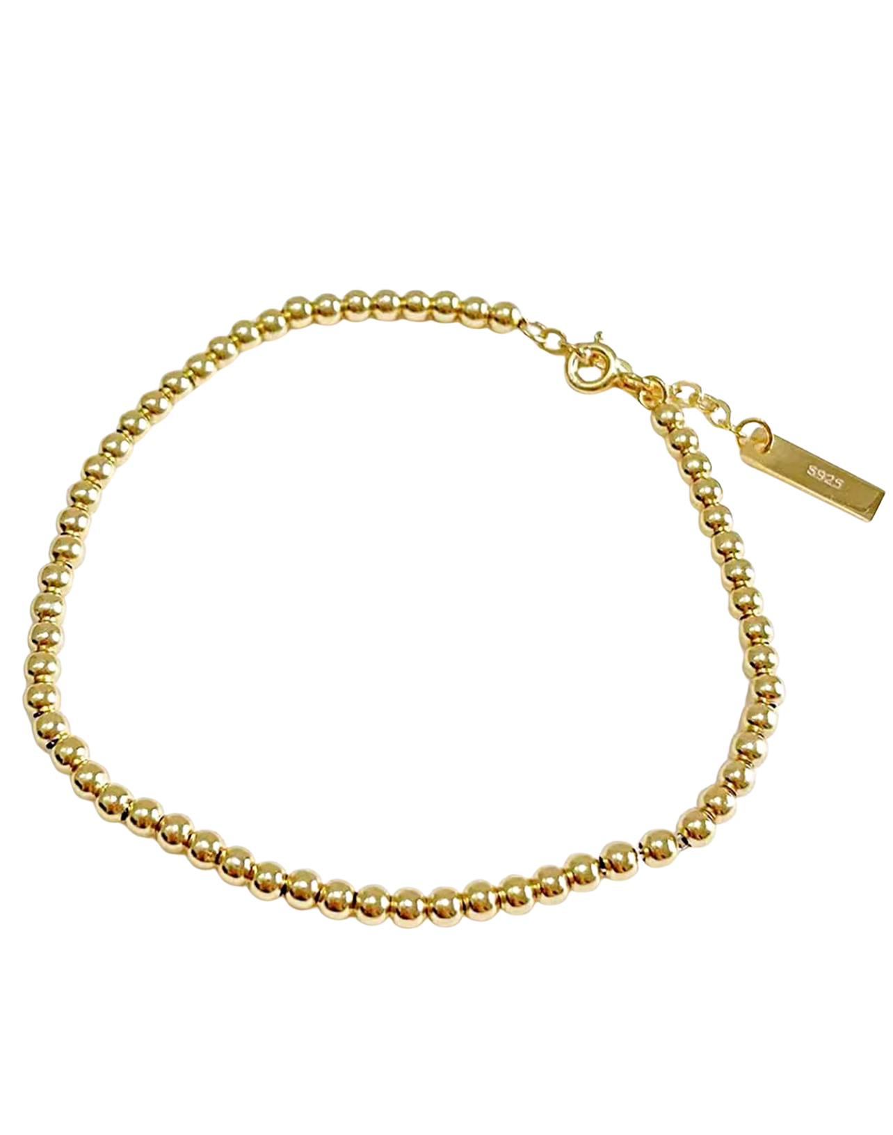 925 Sterling Silver Beads Chain Bracelet