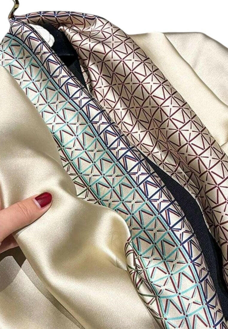 Bright Silk Pattern Scarf Bandana