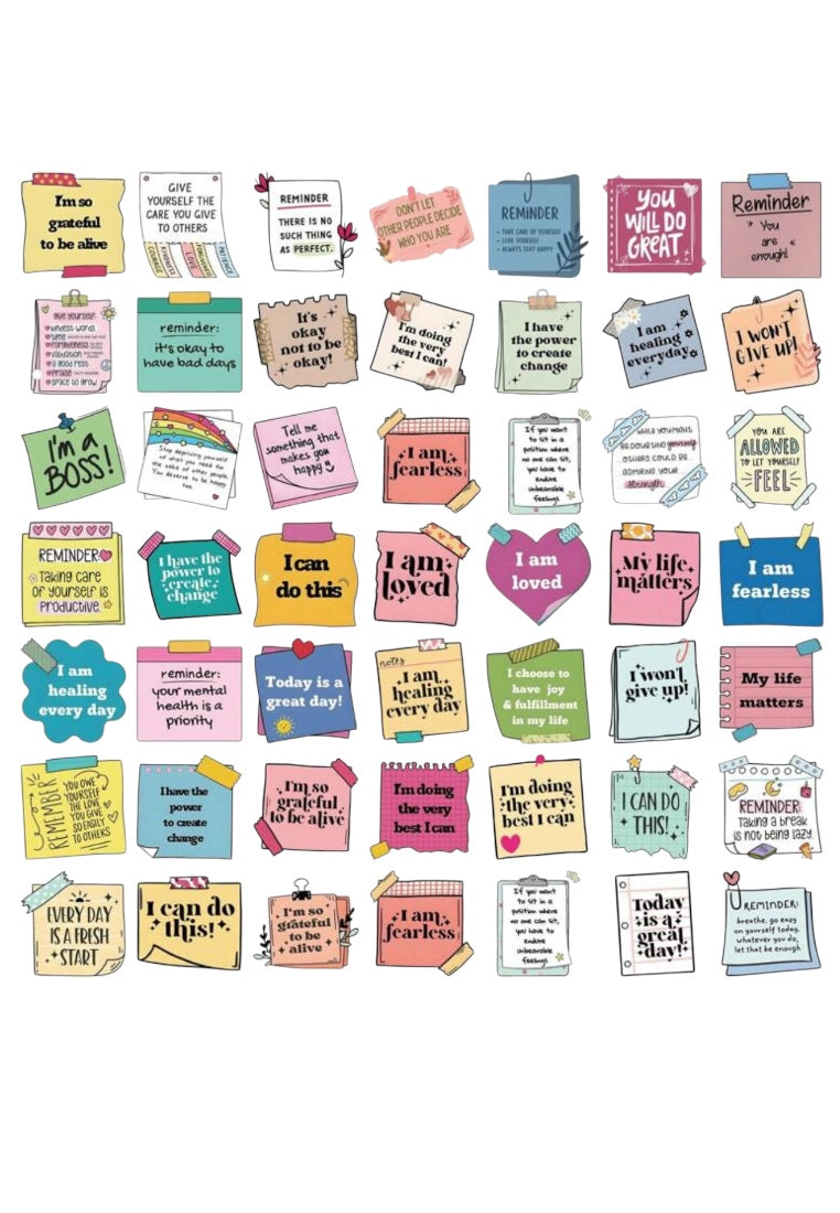 50pcs Affirmation Stickers Inspirational Stickers
