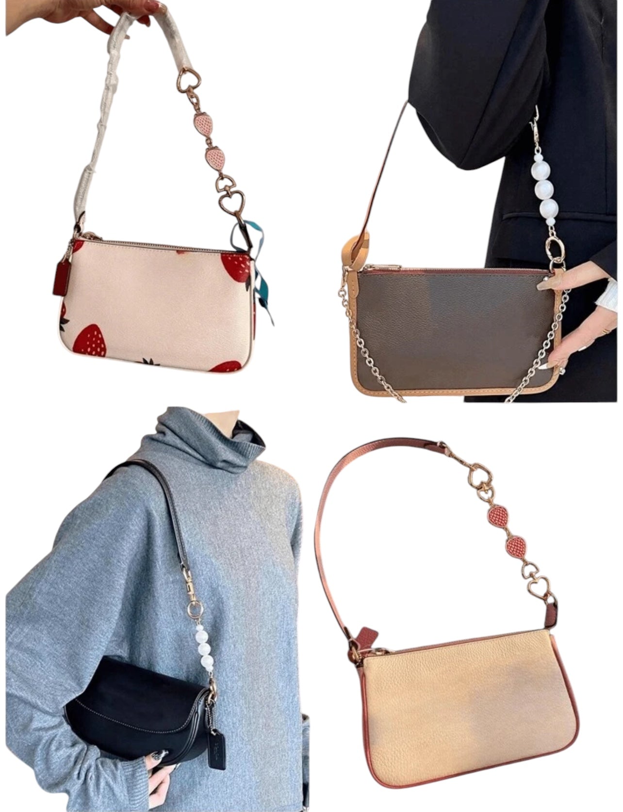 Strawberry and Pearl Extension Chain Set