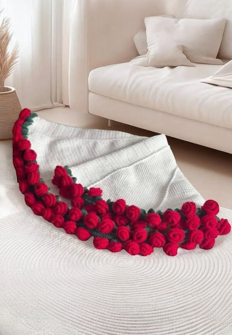 Rose Bouquet Knitted Shawl