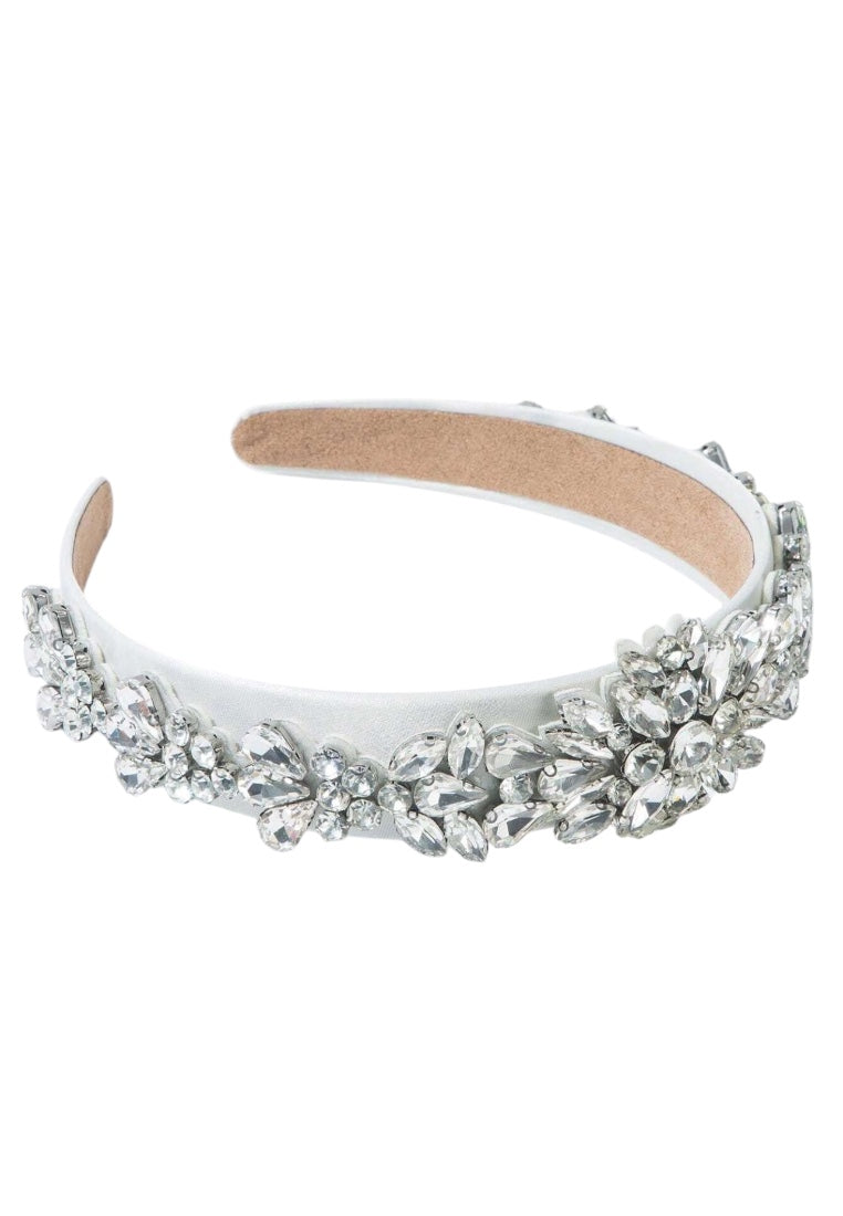 White Baroque Fully Rhinestone Headband