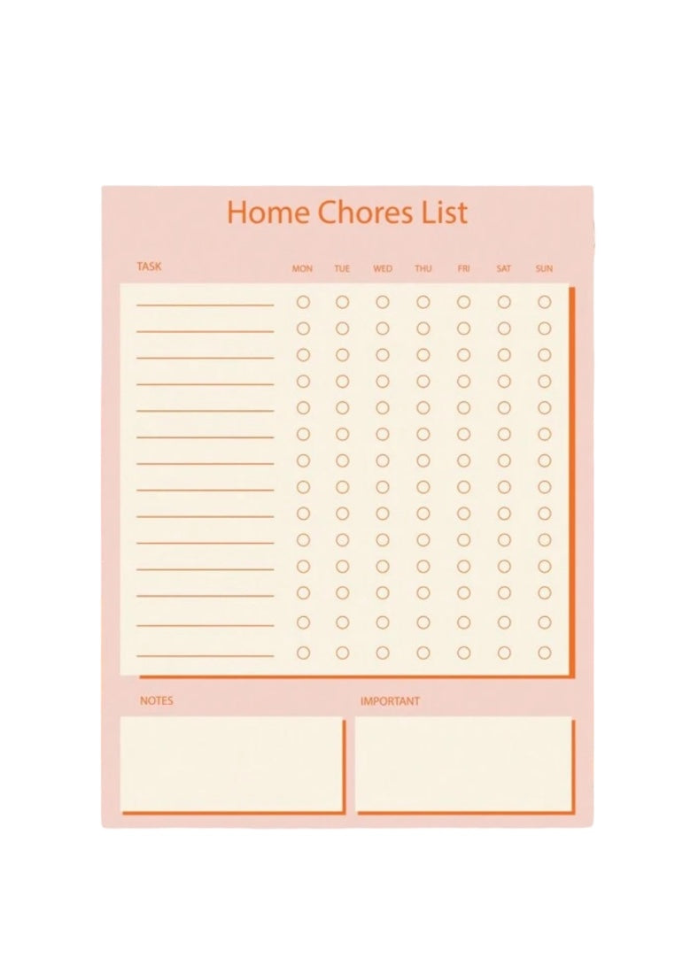 Home Chores List-Daily And Weekly Cleaning Schedule Checklist Planner And Organizer,
