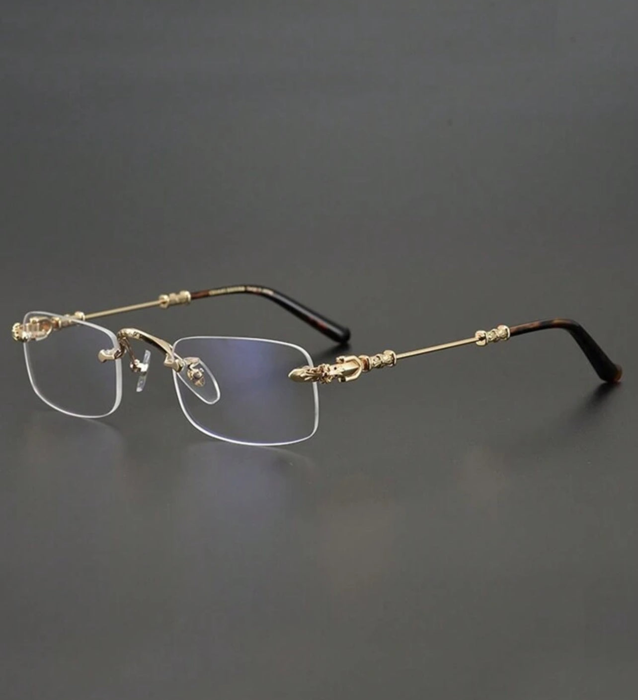 Gold Rectangular Glasses