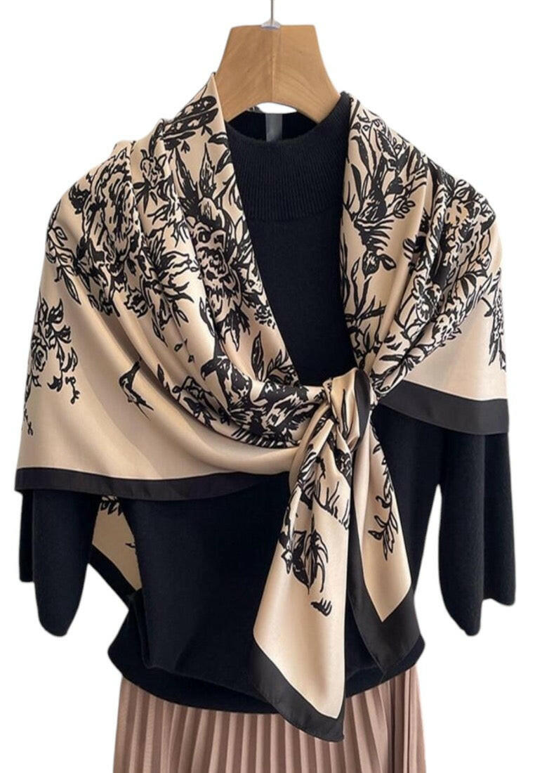 Floral Print Bandana Scarf