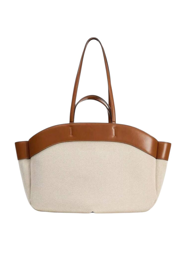 Brown Large Capacity Canvas Tote Bag