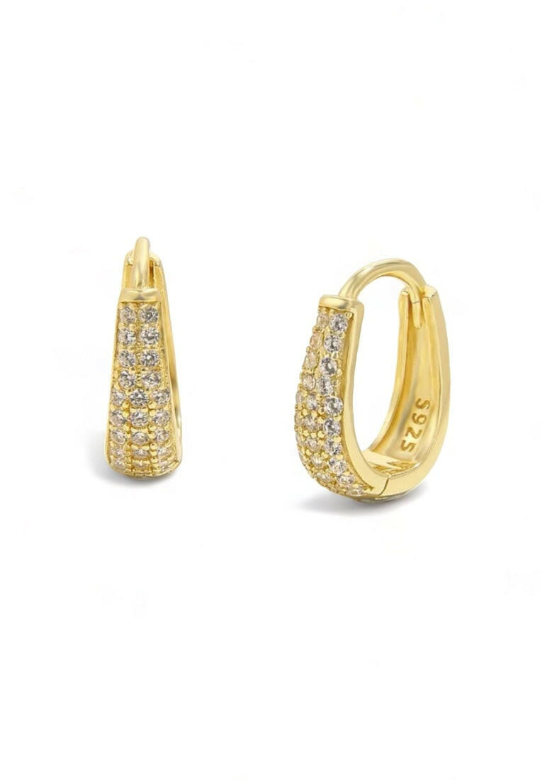 925 Gold-Plated CZ Earrings