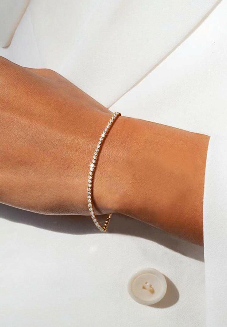 925 Sterling Silver Cubic Zirconia Classic Bracelet