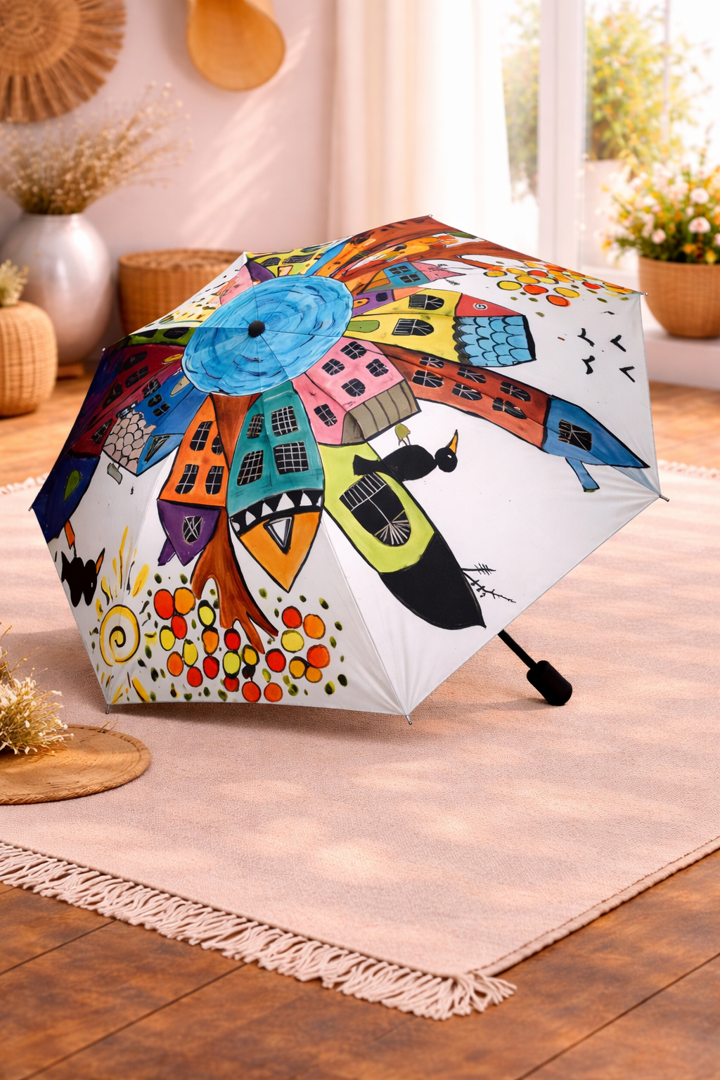 Whimsical Town Umbrella