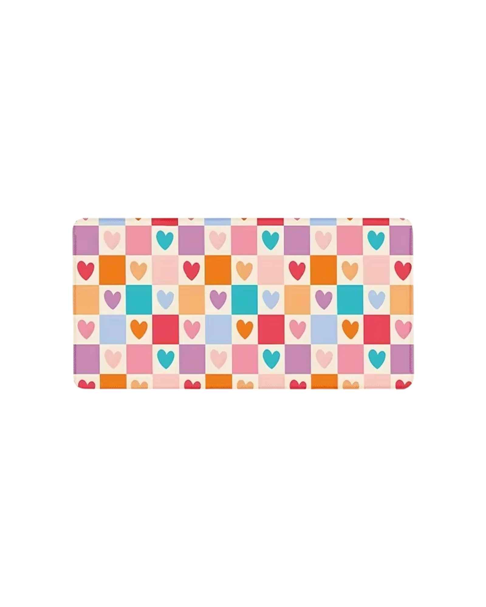Heart Grid Desk Mat