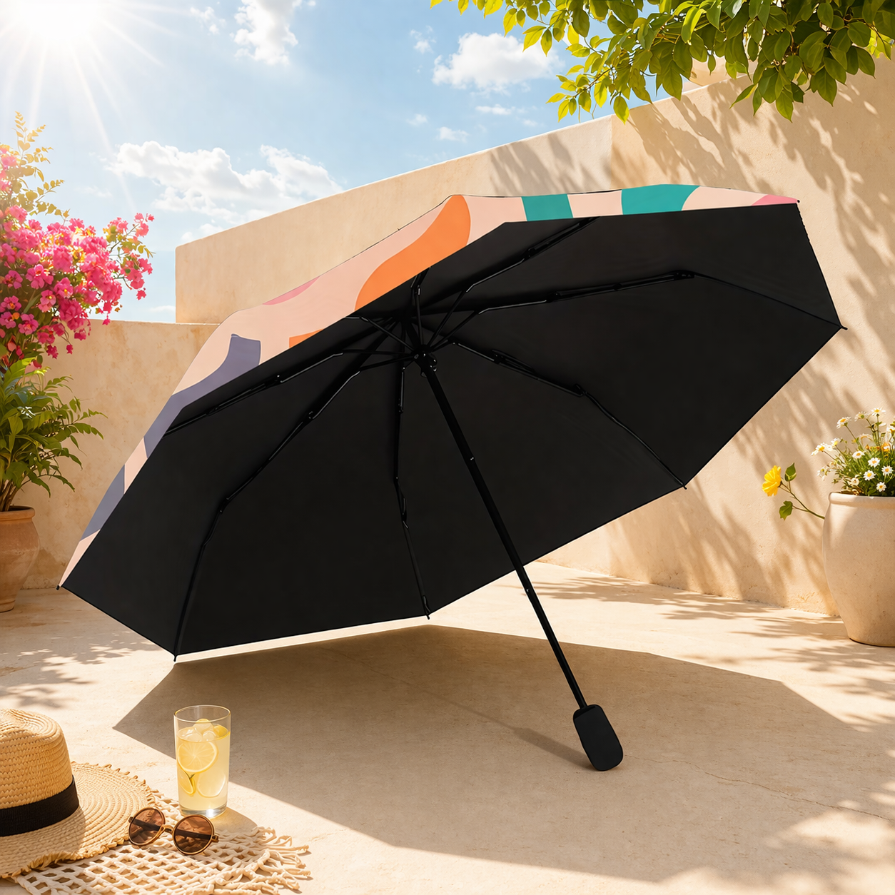 Retro Rainbow Umbrella