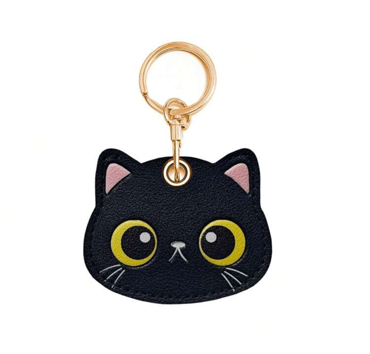Leather Cat Keychain