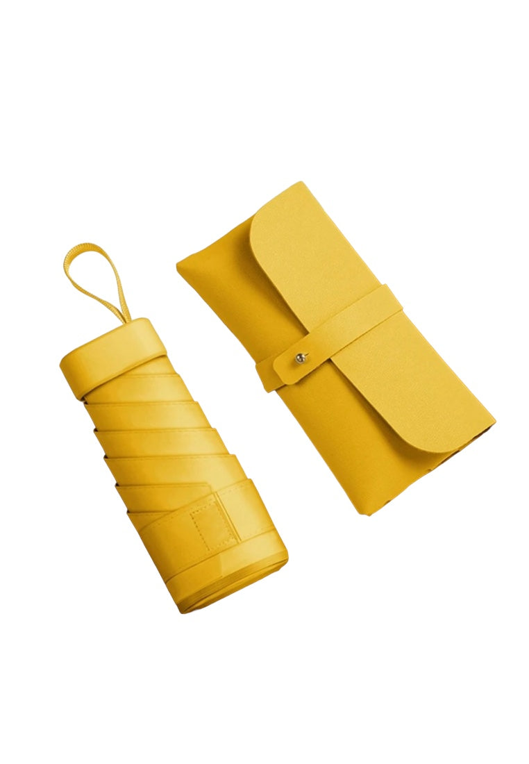 Yellow Mini Compact Pocket Umbrella
