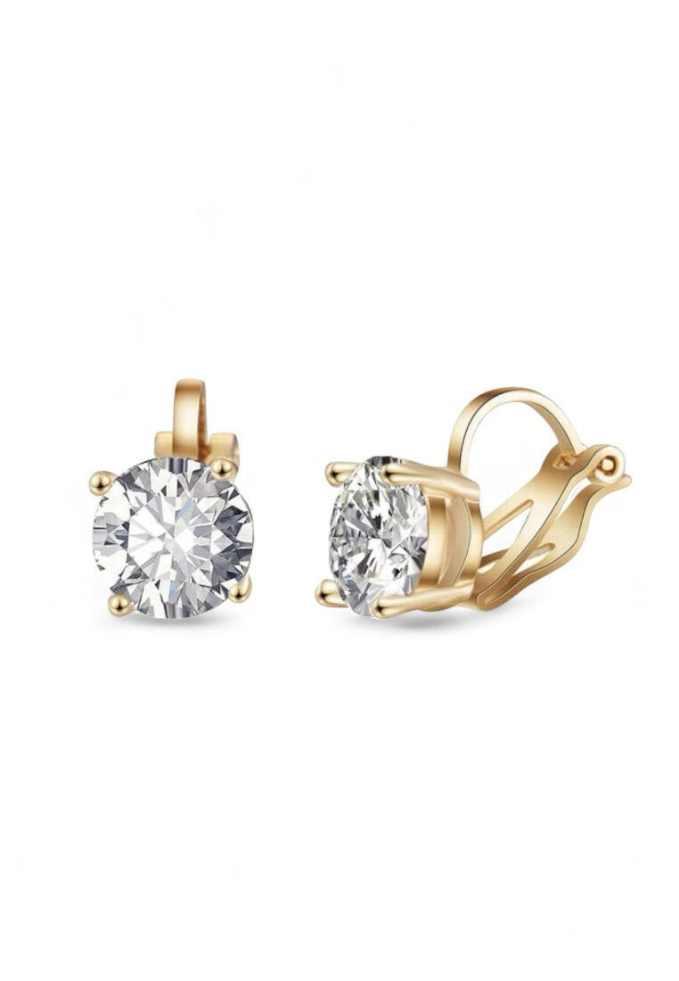 Stylish Cube-Shaped Clip-On Earrings