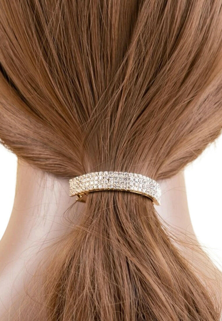 2pcs Rhinestone Decor Hair Clips