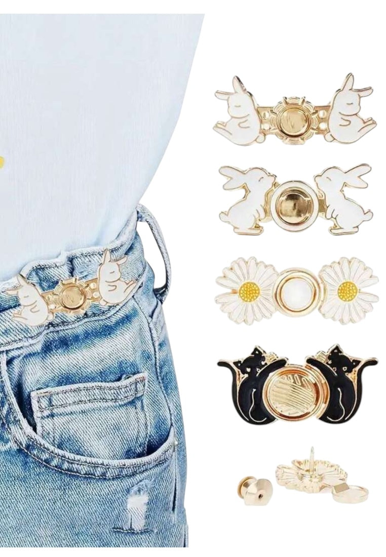 4pcs Cute Waist Buckle Pin Decorative Buttons