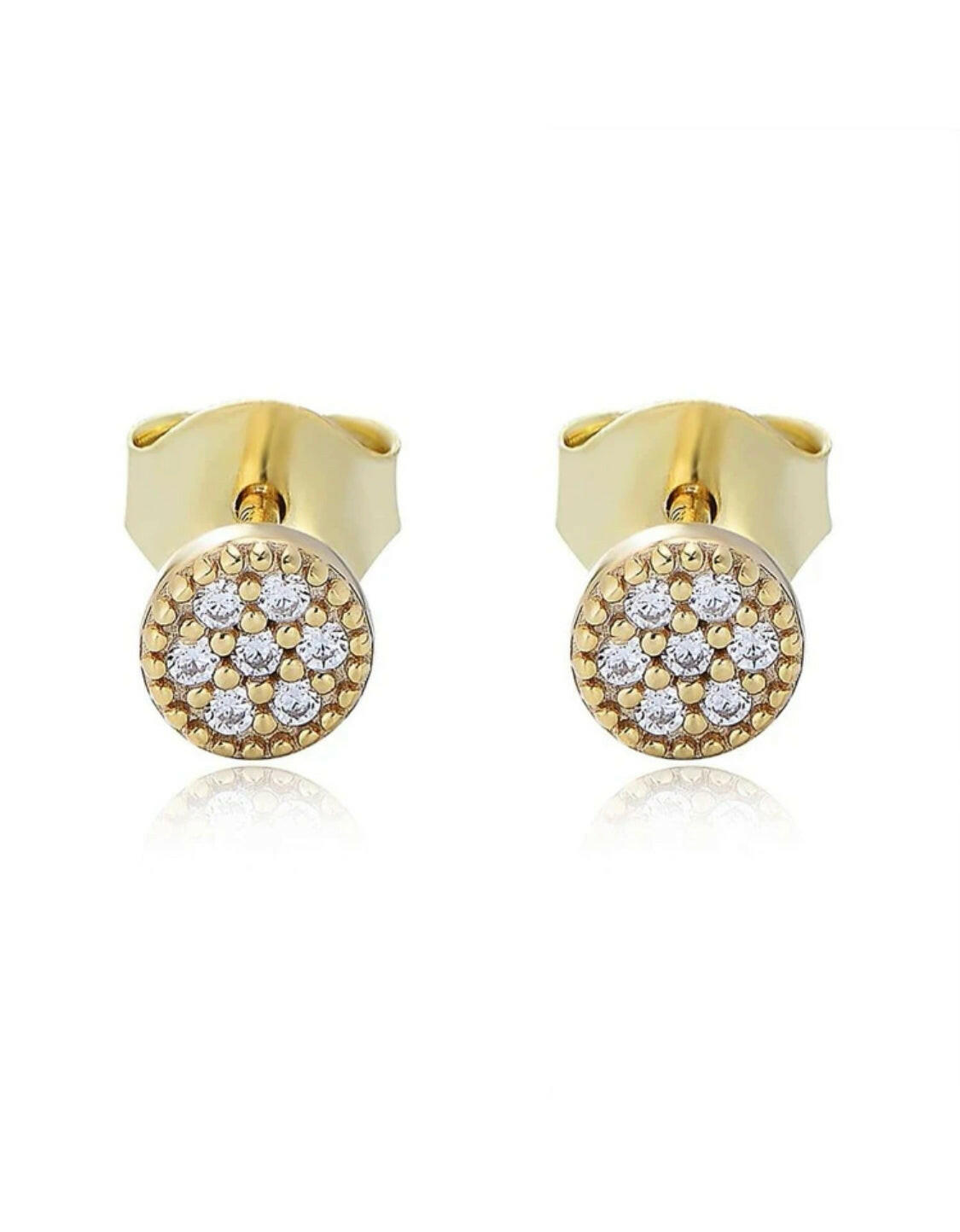 These classic cubic zirconia round decor sterling silver stud earrings are the perfect accessory for any outfit. Carefully crafted with 925 sterling silver, these earrings boast an eye-catching sparkle and shine. Studs are a timeless style that look beautiful for any occasion.