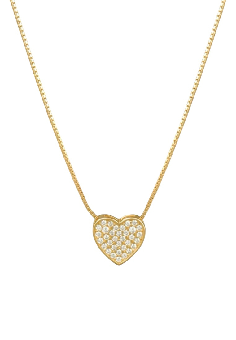 925 Gold-Plated Silver Heart Necklace