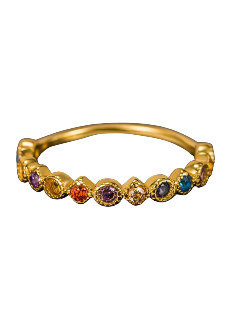 Multicolor Cubic Zirconia Luxury Ring